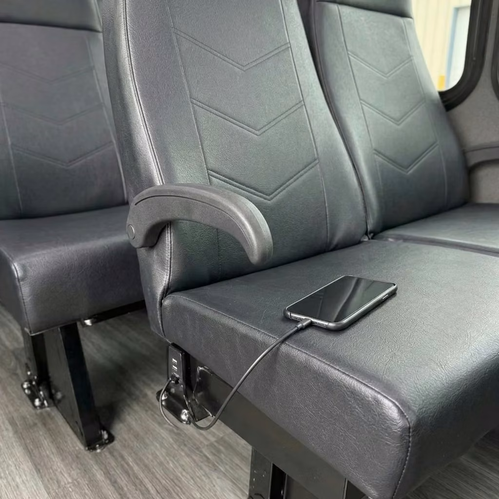 lima 15 passenger minibus usb charging