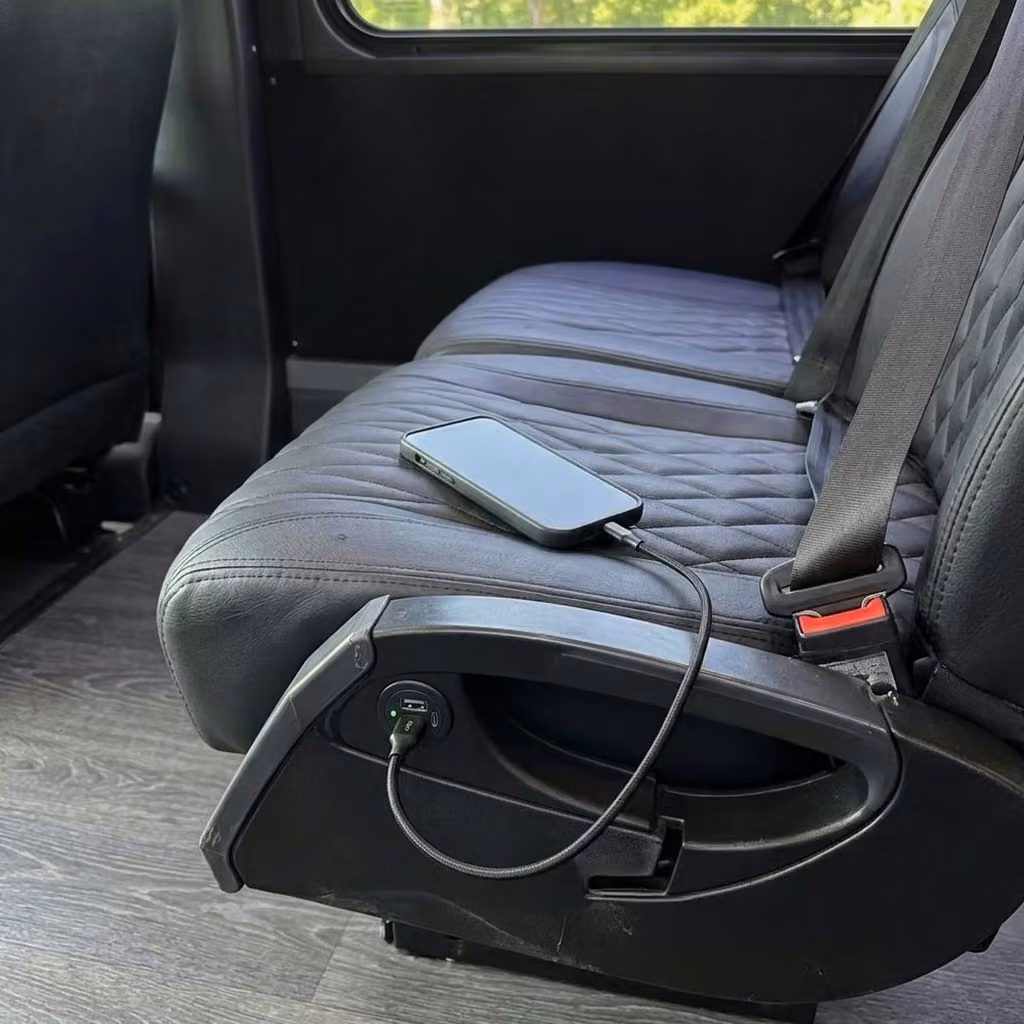lima 20 passenger minibus usb charging