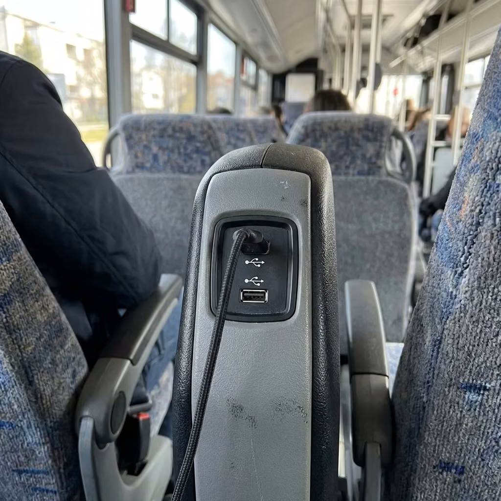 lima 28 passenger minibus usb charging