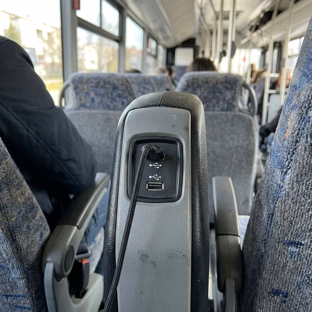 lima 30 passenger minibus usb charging
