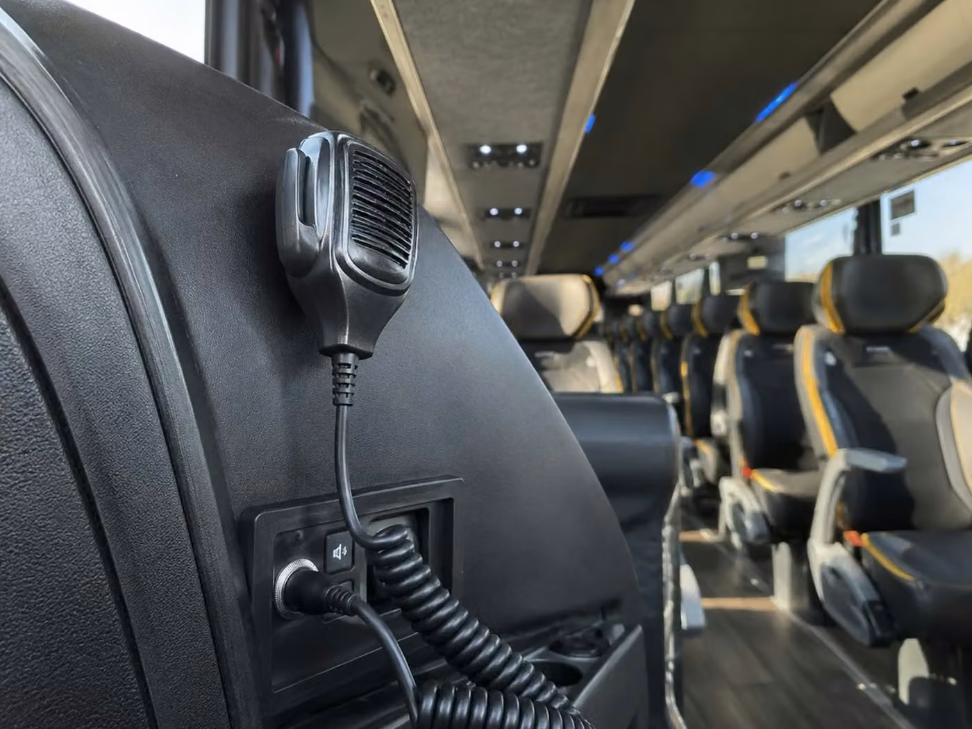 lima charter bus pa system
