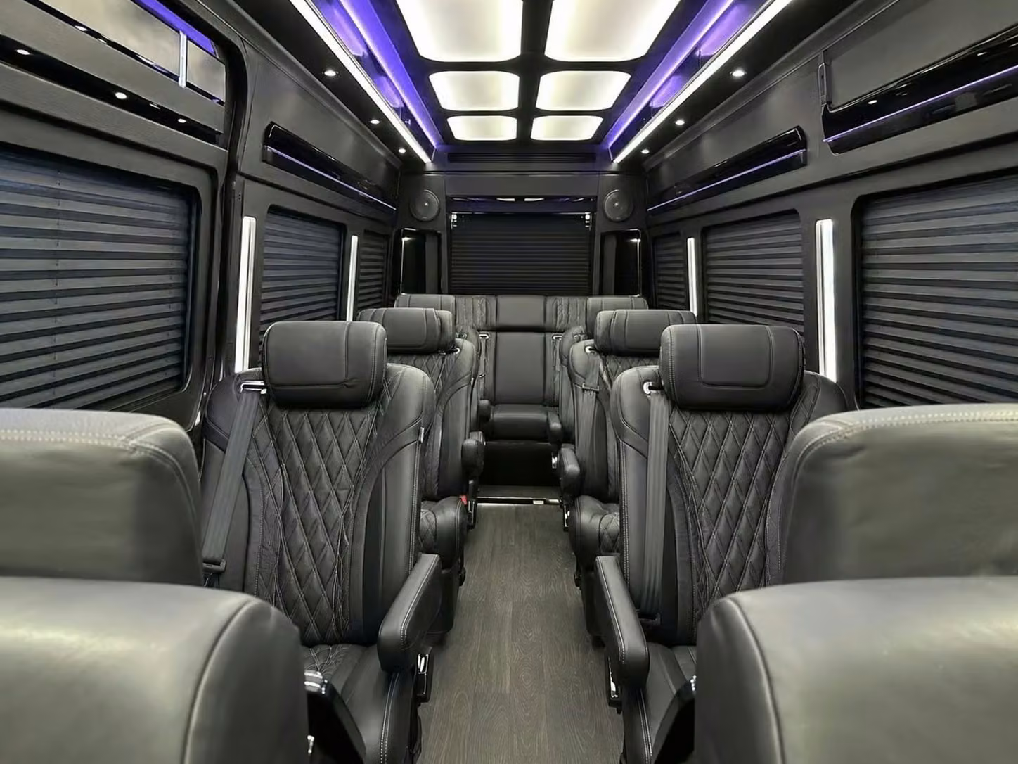 lima sprinter van rental with driver reclining seats