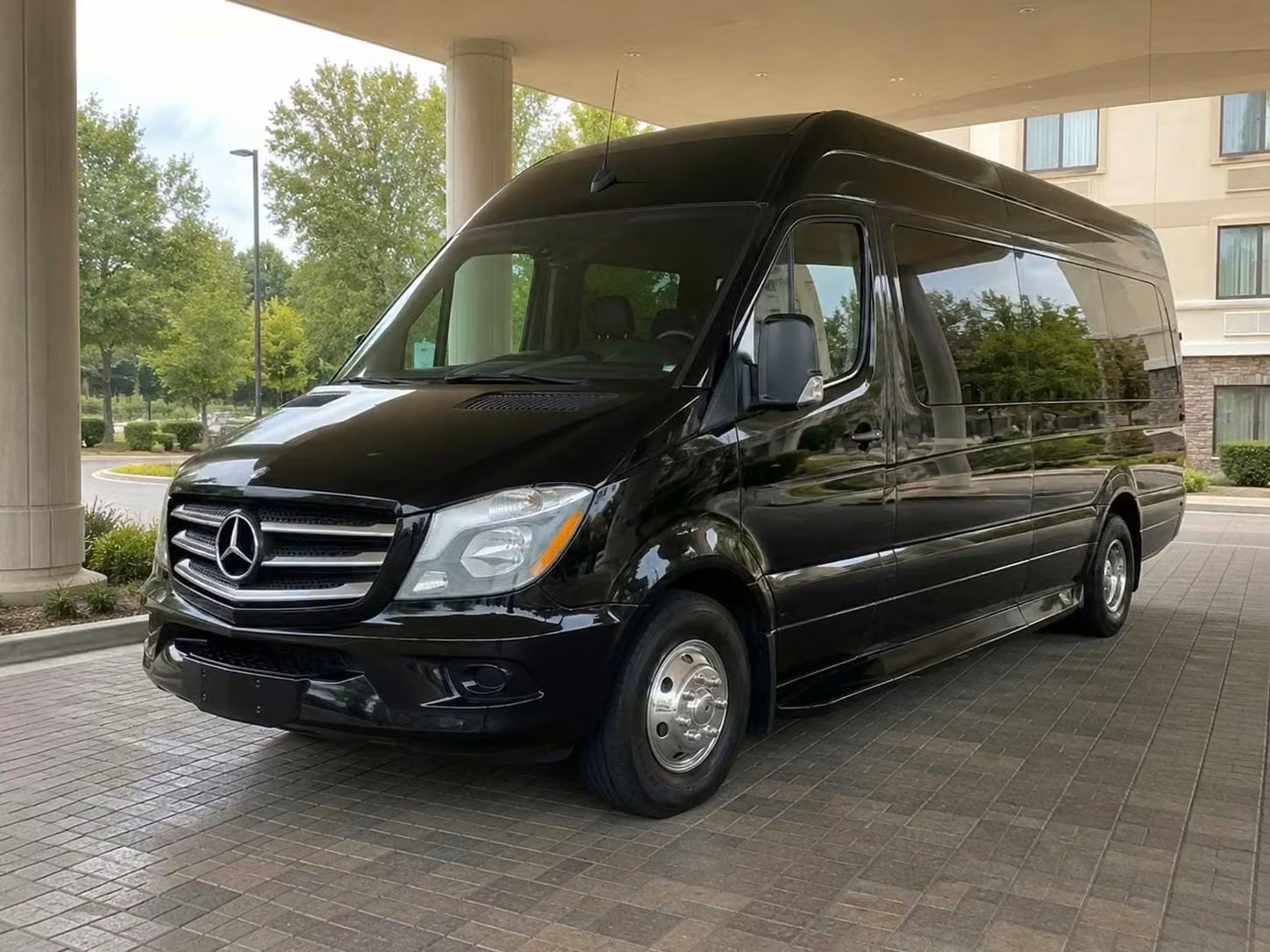 lima sprinter van rental with driver tinted windows